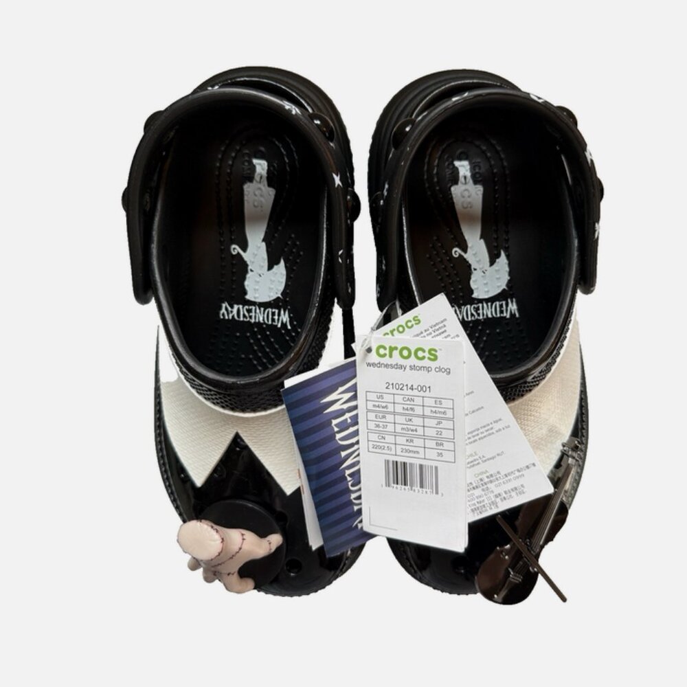 Crocs Wednesday Stomp Clog X Platform Addams Family NWT - Picture 3 of 7